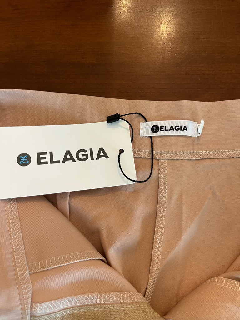 Elagia High Waisted Wide Leg Palazzo Pants Beige Sand Medium Nwt — image 3 of 8